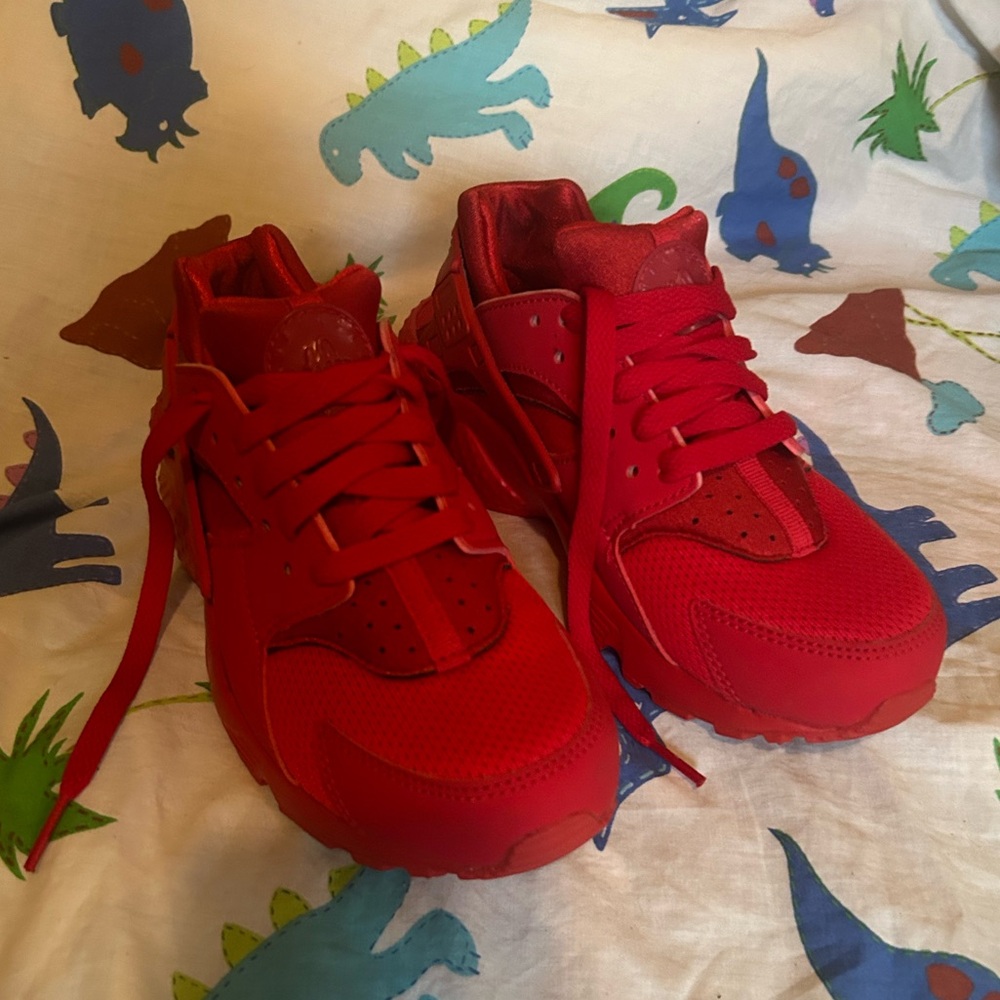 Red Huarache shoes by Nike